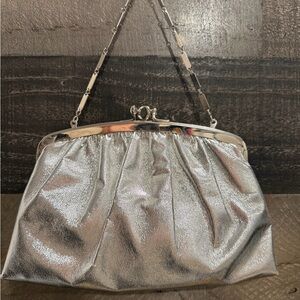 HL USA Elegant Silver Evening Clutch